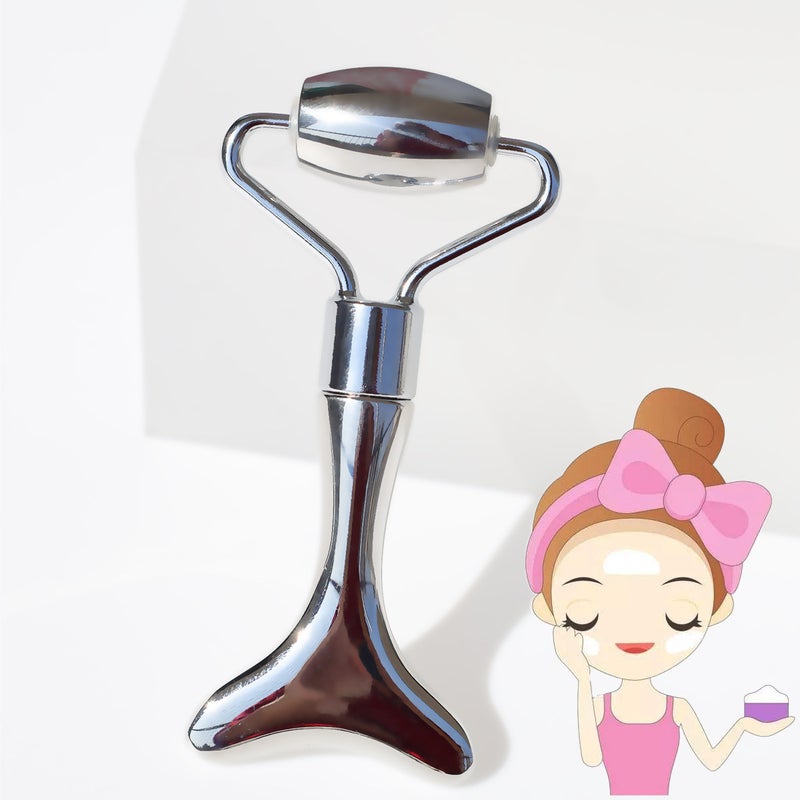 Stainless Steel Roller Massager Suit Sale Stainless Steel Double Roller Beauty Stick Massager 3D Rolling - Image 1